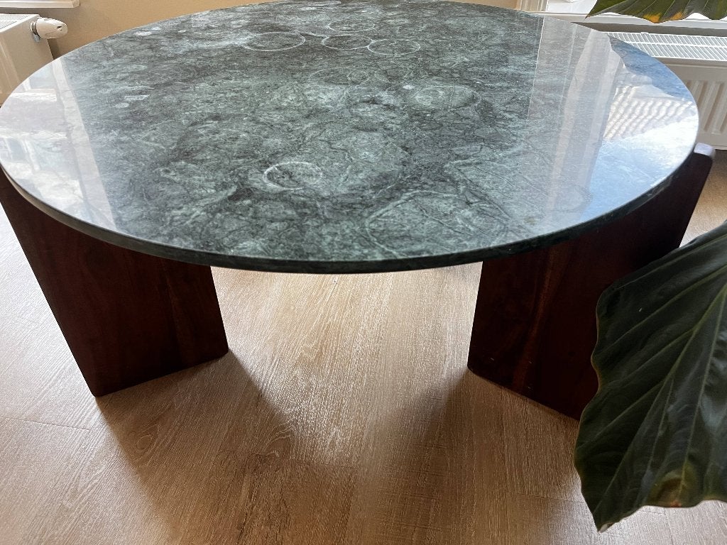 Green Marble Coffee Table, Ophalen, 50 tot 100 cm, Rond, 50 tot 100 cm
