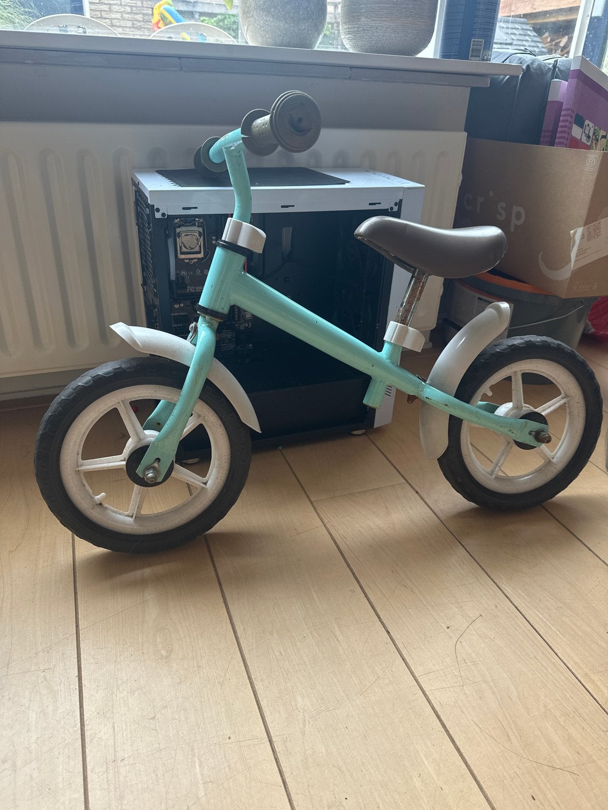 Kinderloopfiets - Blauw/Wit, Ophalen, Gebruikt, Minder dan 16 inch