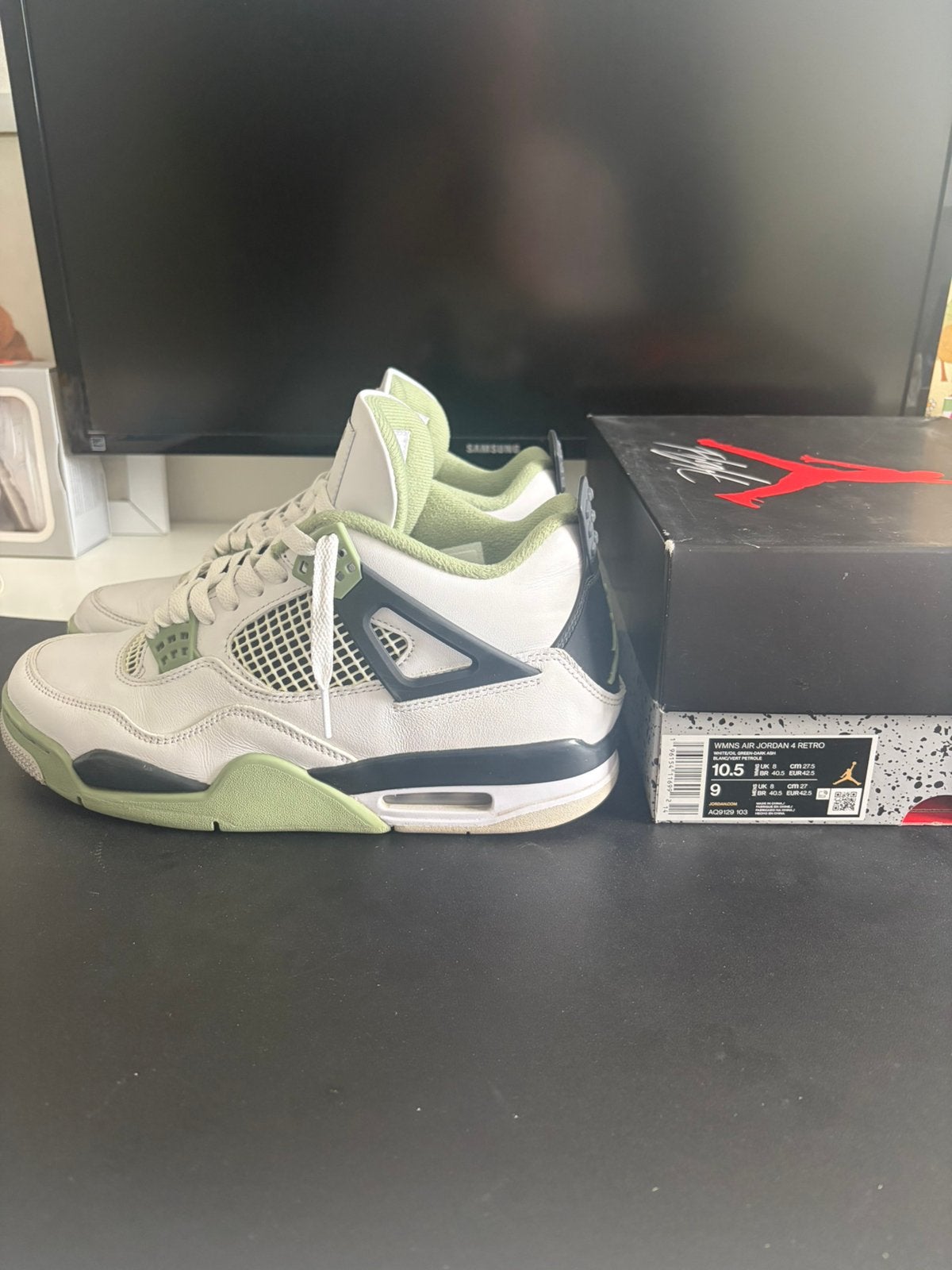 Air Jordan 4 Seafoam Maat 42,5 met OG Box, Overige kleuren, Ophalen of Verzenden, Sneakers of Gympen, Zo goed als nieuw