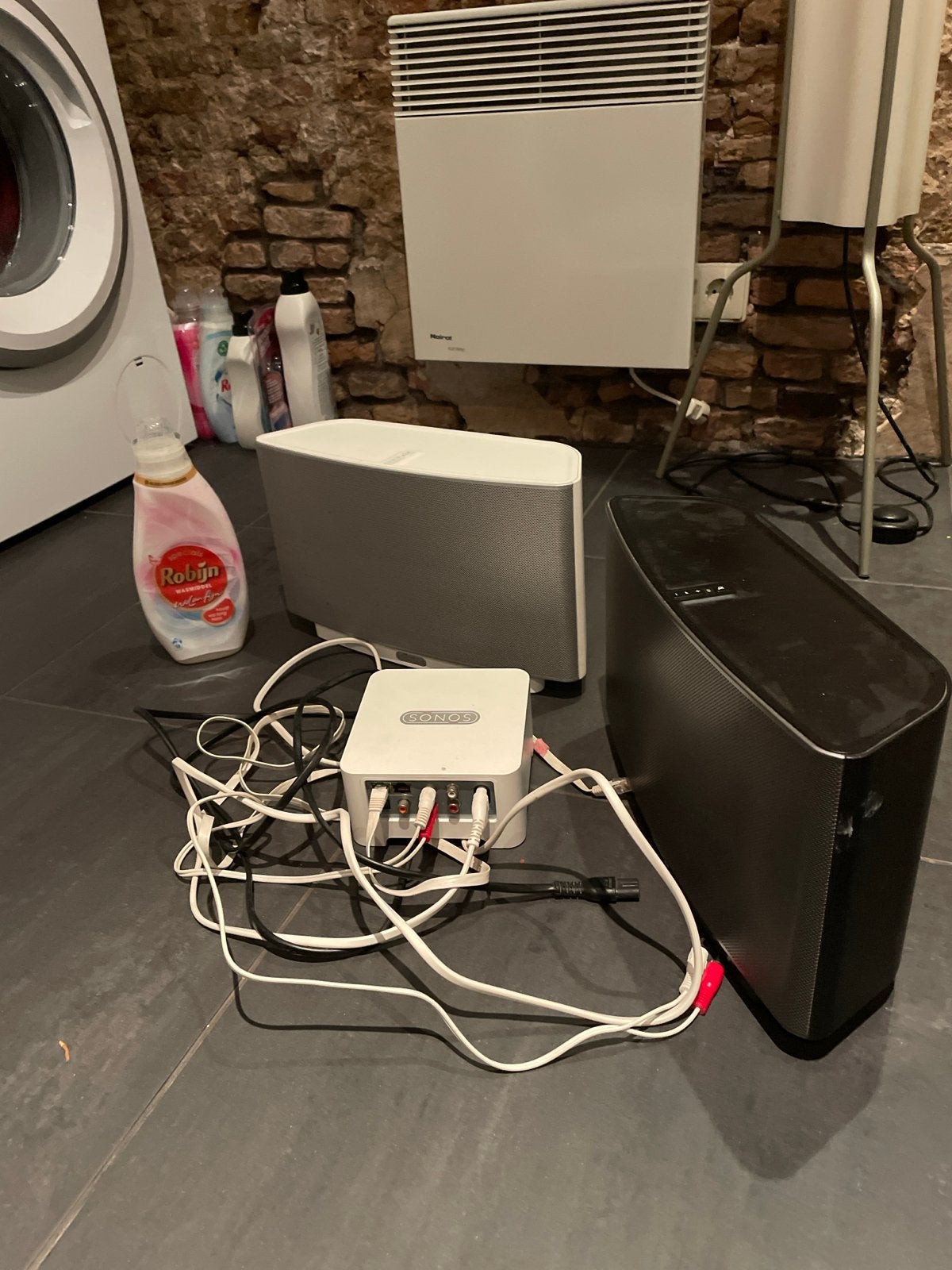 Sonos Connect:Amp met twee Sonos Play:5 speakers, Stereo speakers, Gebruikt, WiFi, Ophalen of Verzenden