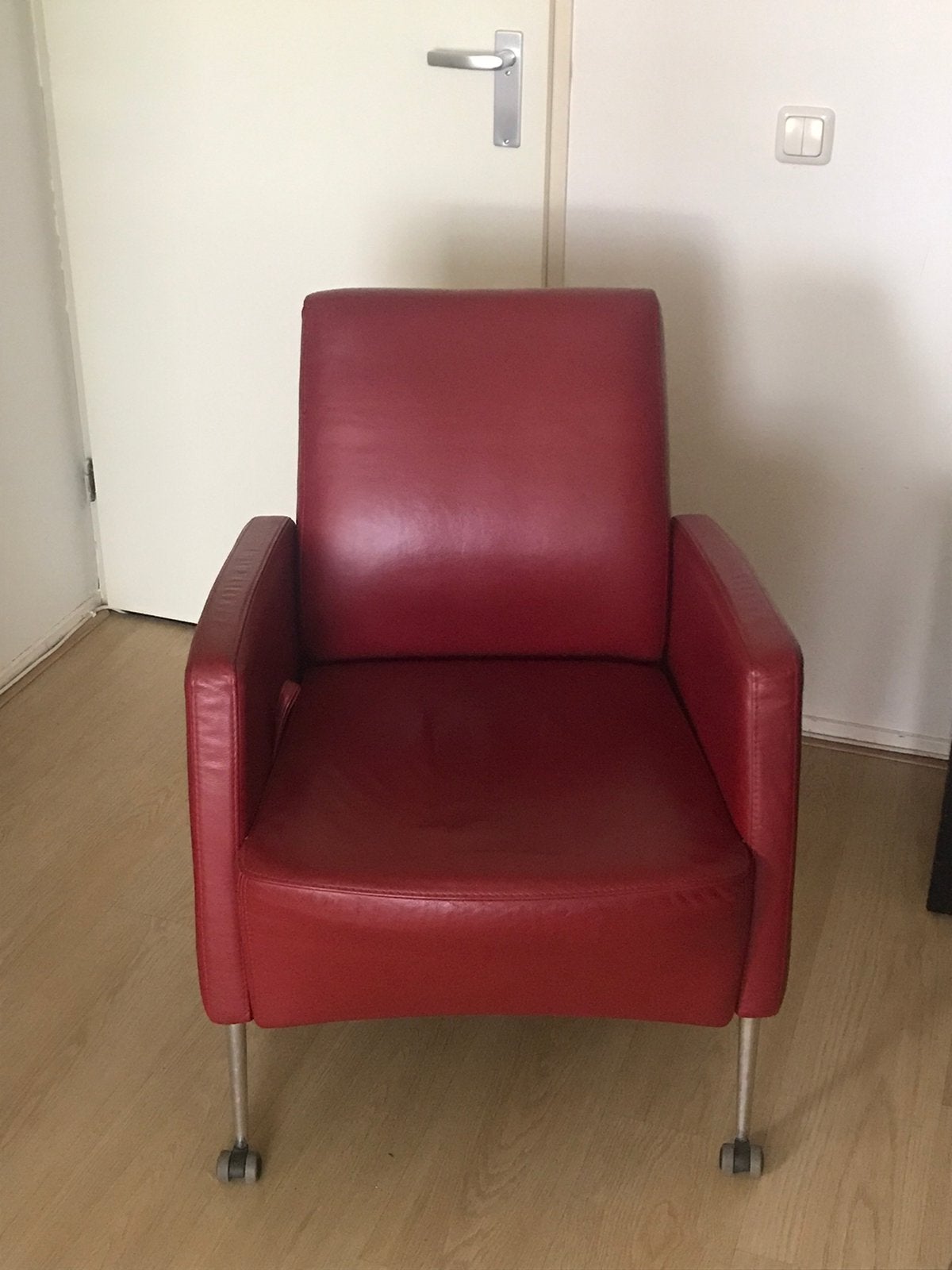 Tot Vrijdag Avond ophalen Rolf Benz leren fauteuil stoel, Ophalen, Zo goed als nieuw, 75 tot 100 cm