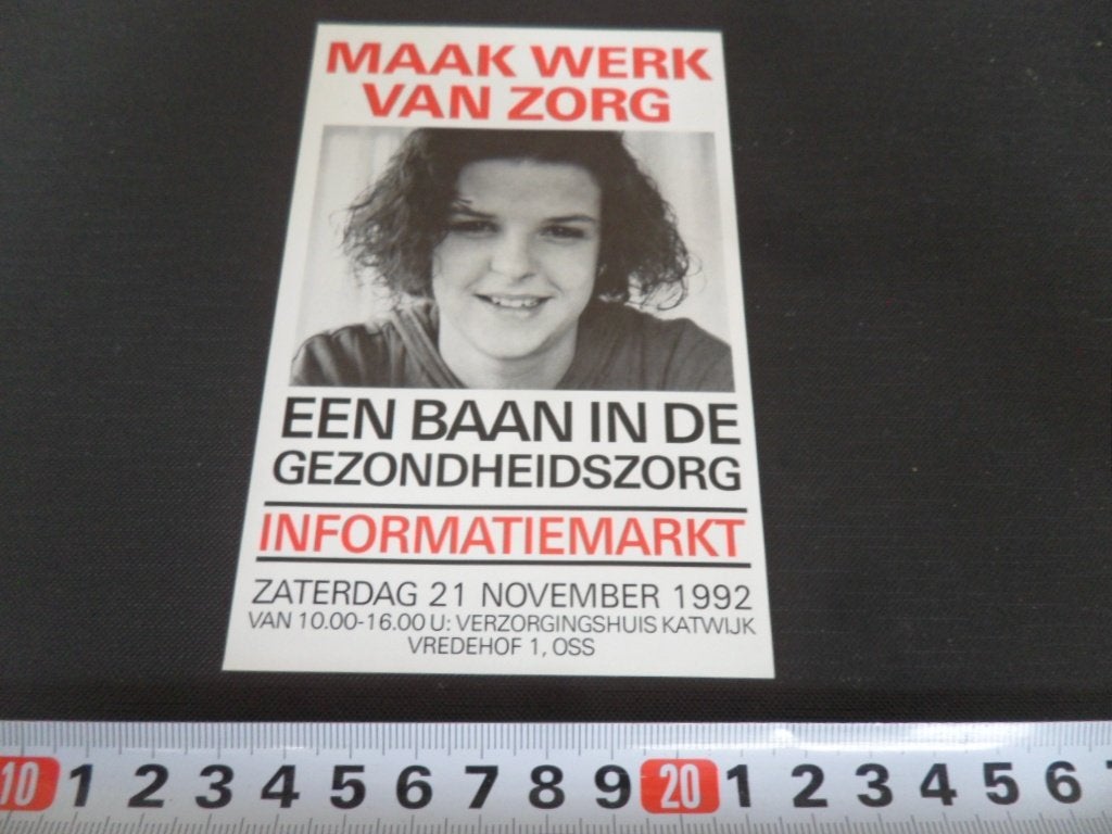 sticker Katwijk Oss  maak werk van zorg Gezondheidszorg, Verzamelen, Ophalen, Zo goed als nieuw