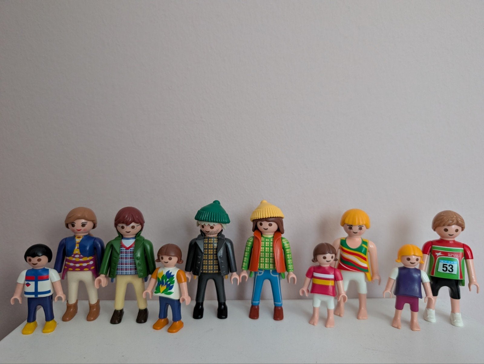 Playmobil opa en oma met 2 Gezinnen, familieopstelling, Ophalen of Verzenden, Zo goed als nieuw