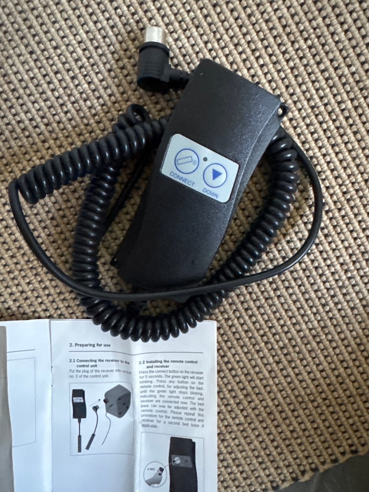 Auping receiver voor verstelbaar bed, Overige materialen, Verstelbaar, Eenpersoons, Zwart