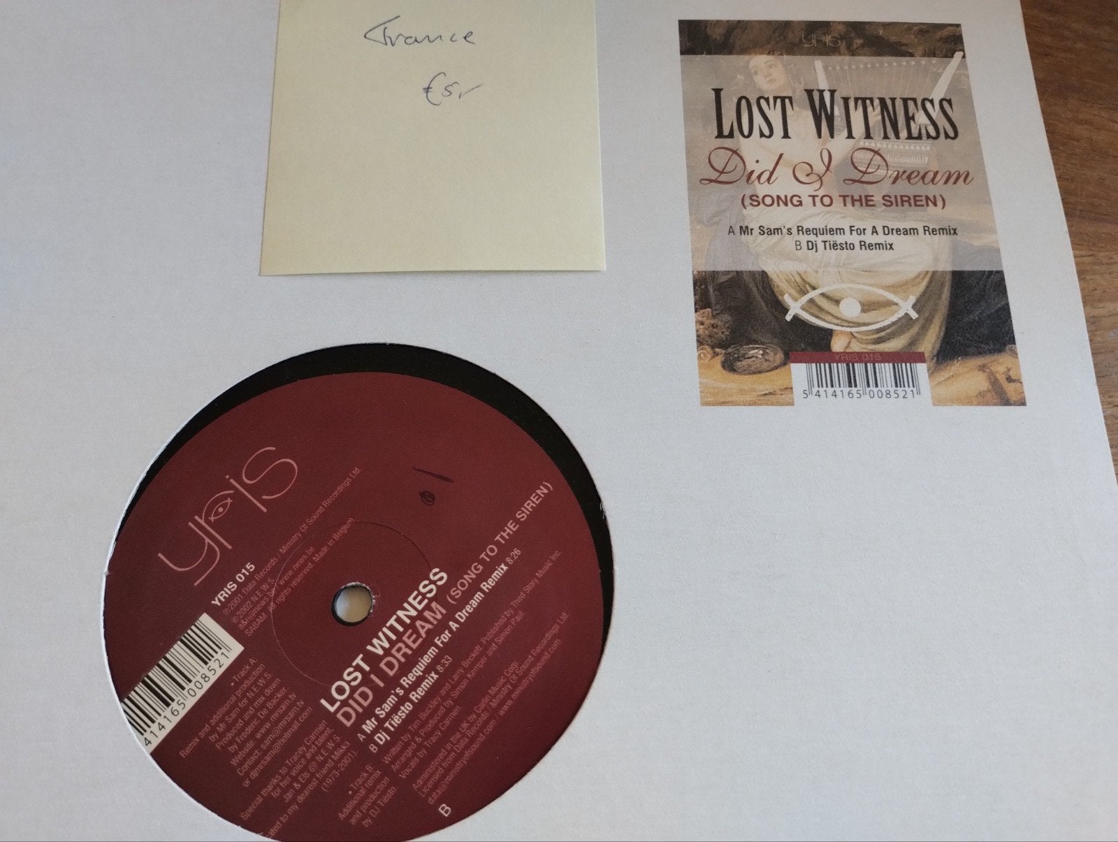 Lost Witness - Did I Dream (Song To The Siren) 12" Vinyl, LP, Gebruikt, Trance, Ophalen of Verzenden