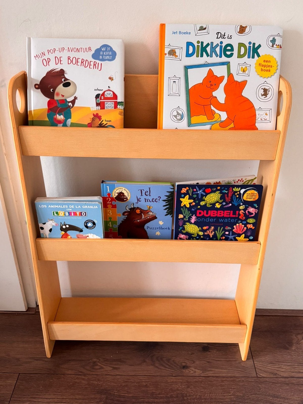 Montessori Boekenkast Ellipse Naturel Hout Kinderkamer, Kinderen en Baby's, Zo goed als nieuw, Ophalen, Minder dan 90 cm, Minder dan 75 cm