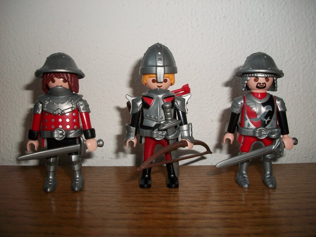 Drie Valkenridders / ridder / ridders / soldaten / figuren, Ophalen of Verzenden, Nieuw, Complete set, Figuren