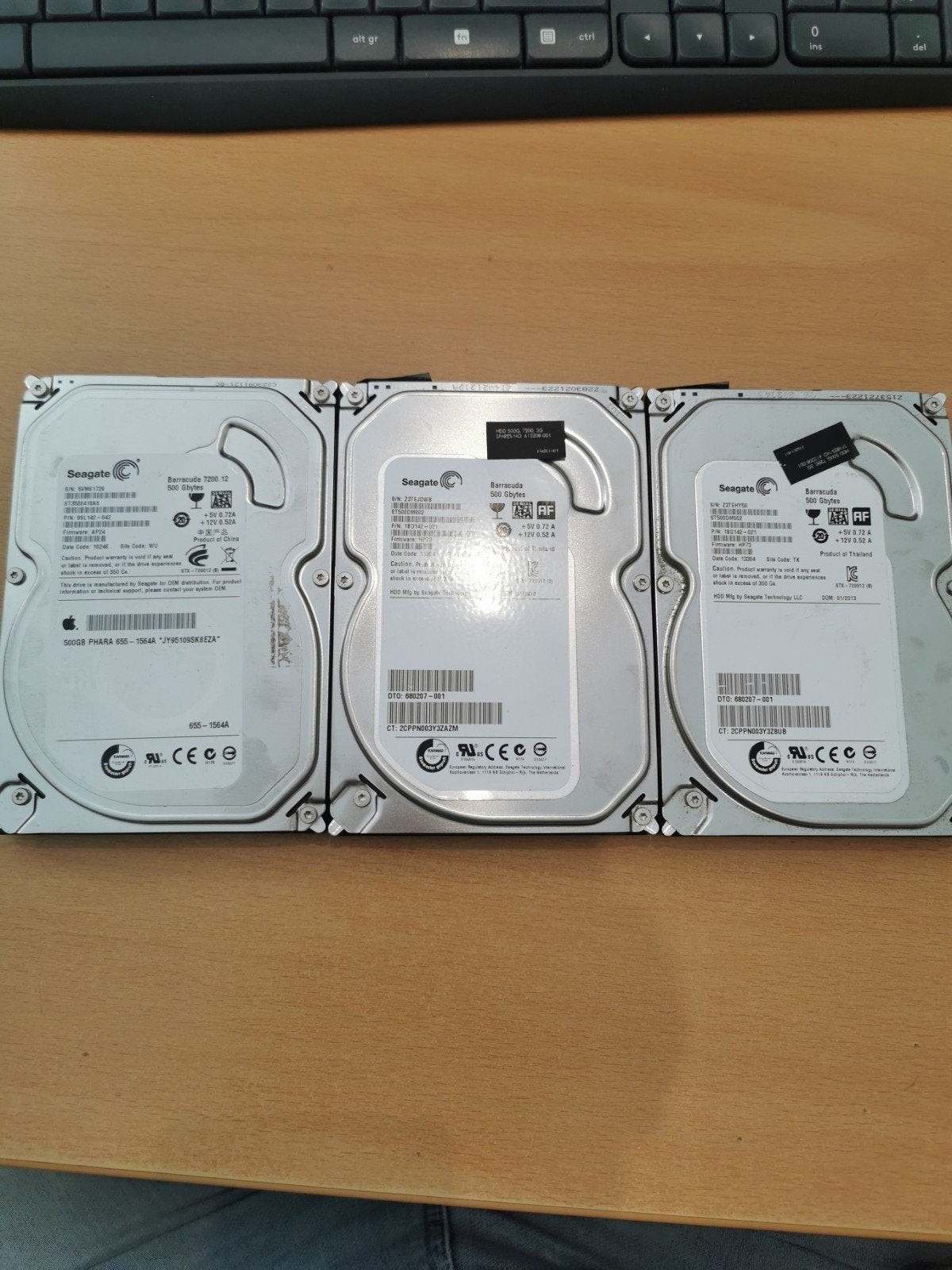 3x Seagate Barracuda 500GB HDD - Intern, SATA, Computers en Software, Harde schijven, Intern, Gebruikt, Server, Ophalen of Verzenden