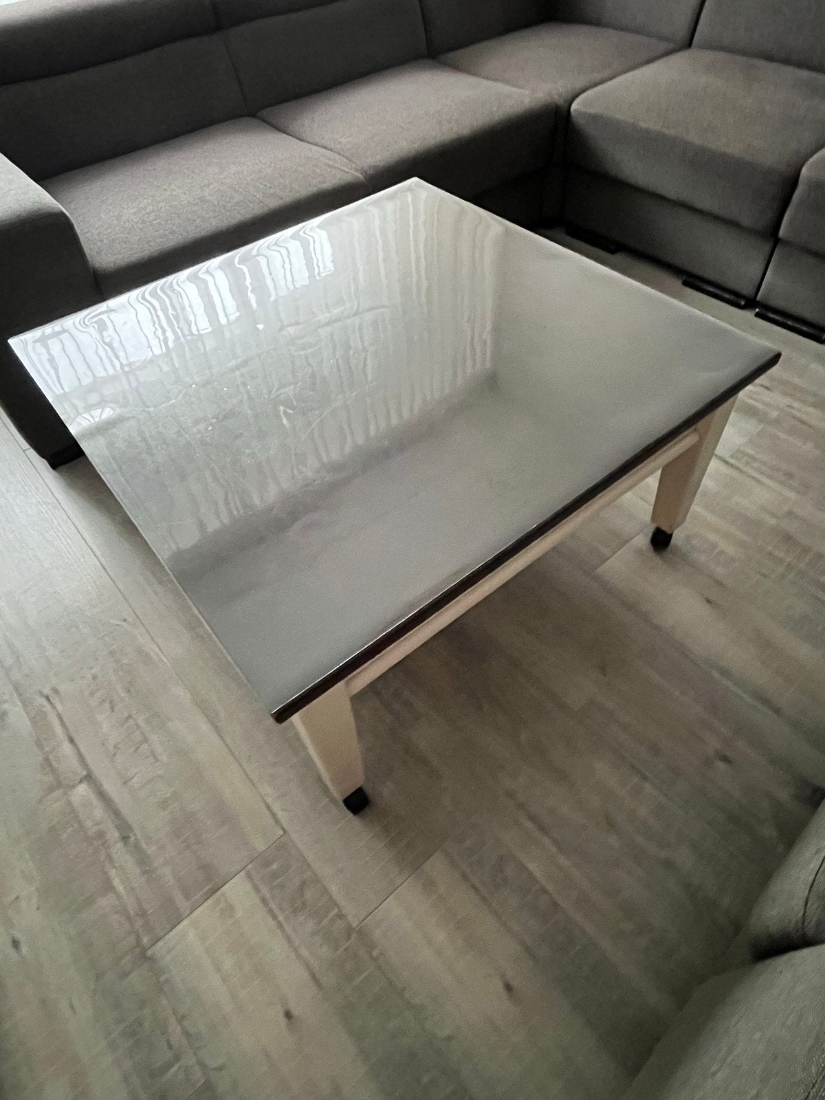 Salontafel 90x90cm - Gebruikt maar nog prima, Ophalen, Gebruikt, Vierkant, 50 tot 100 cm
