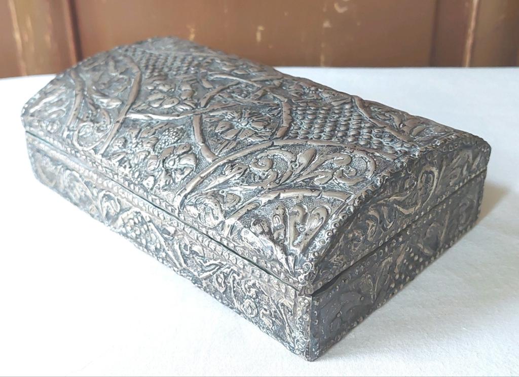 No2. Zilveren sieraden kistje Tunesië bewerkt doos, Ophalen of Verzenden, Zilver, Overige typen