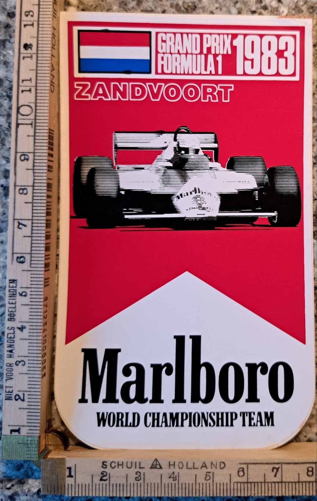 Vintage sticker Marlboro Grand prix formula 1 Zandvoort 1983, Ophalen of Verzenden, Zo goed als nieuw, Auto of Motor