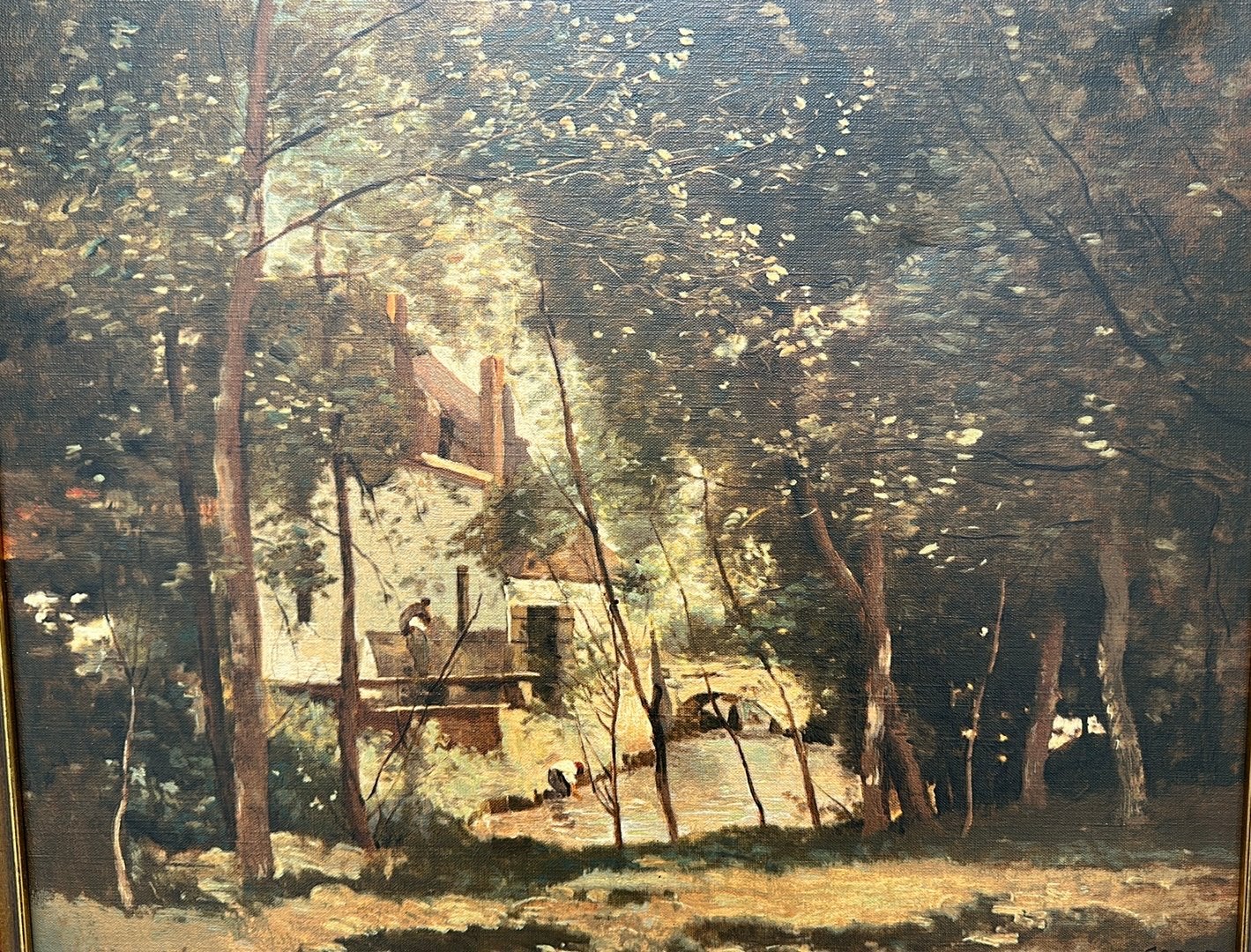Copie op doek Corot, Doek, Ophalen of Verzenden, Klassiek, Print