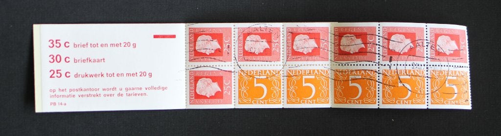 NVPH PB 14a Postzegelboekje gestempeld, Postzegels en Munten, Postzegels | Nederland, Verzenden, Na 1940, Gestempeld