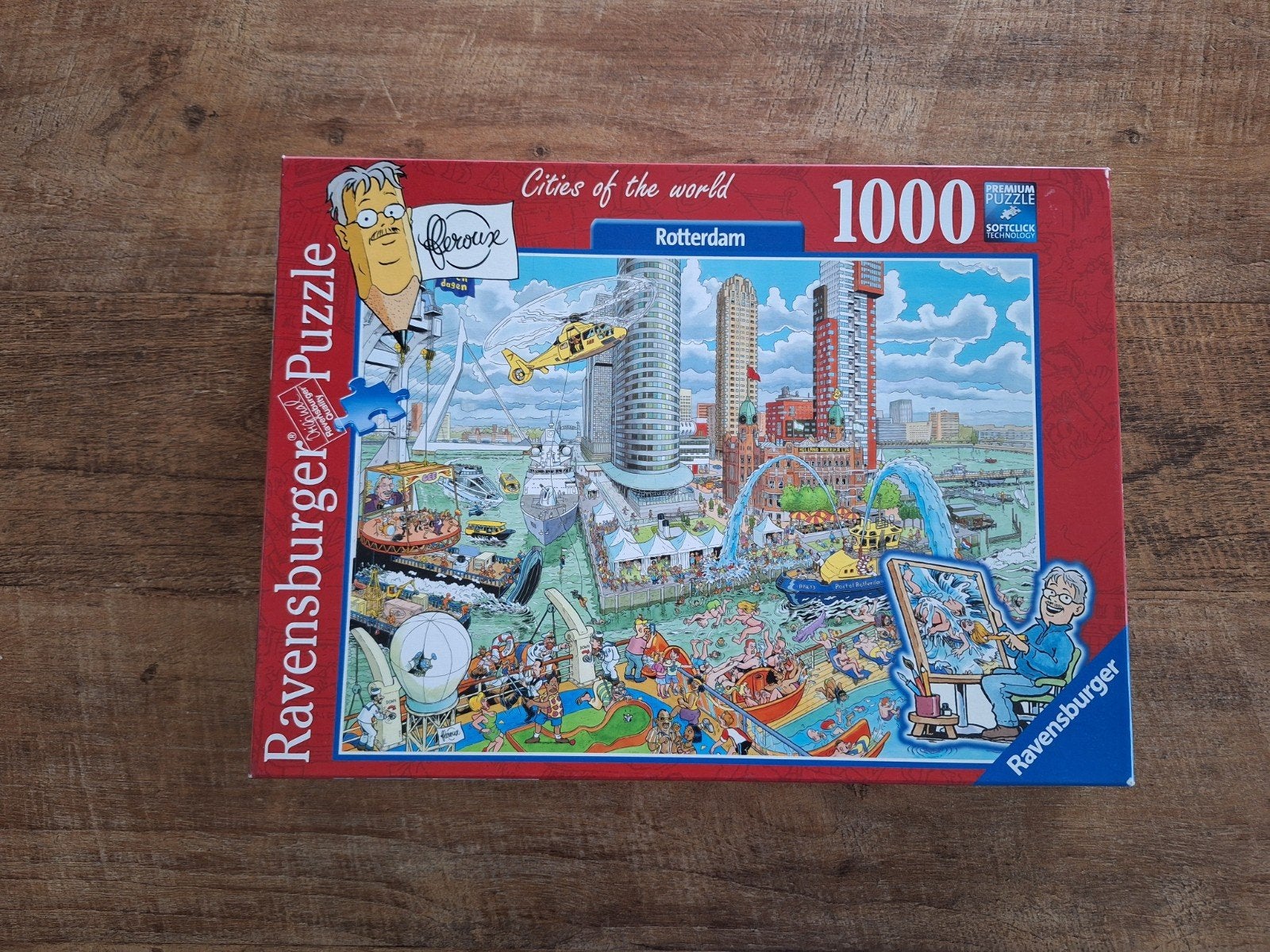 Fleroux puzzel Rotterdam 1000 stukjes, Ophalen of Verzenden, 500 t/m 1500 stukjes, Legpuzzel