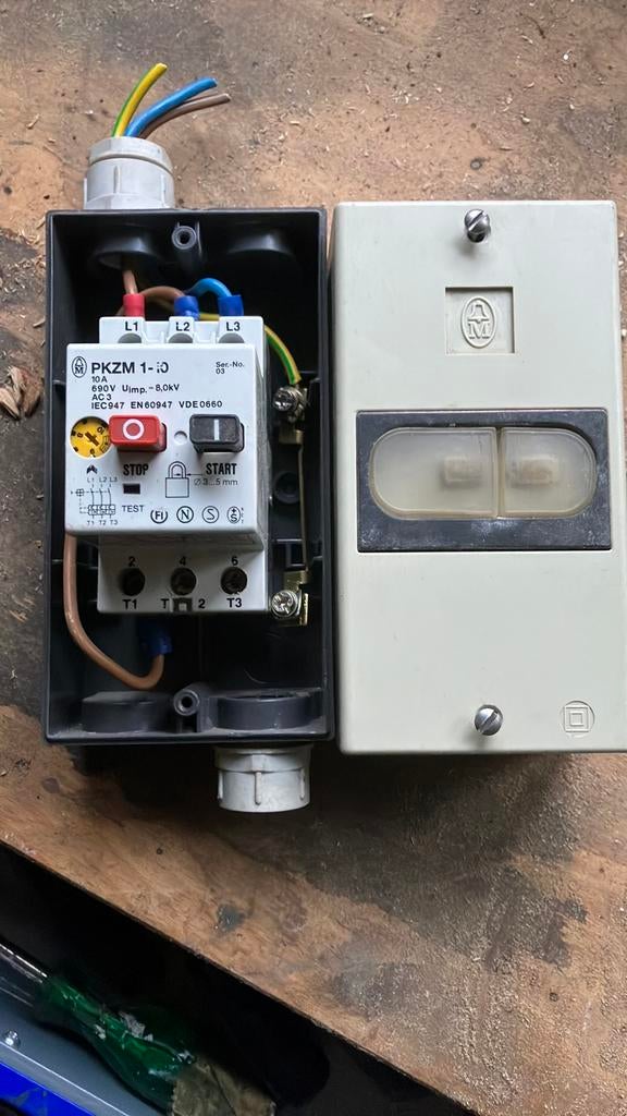 Eaton Moeller motorbeveiligingsschakelaar 6,3-10A 3-fase, Ophalen of Verzenden, Zo goed als nieuw