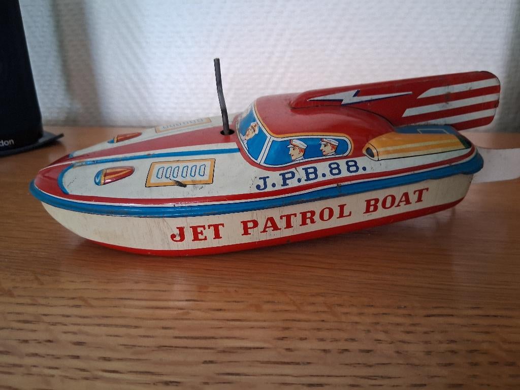 oud speelgoed vintage speedboot, Ophalen of Verzenden, Gebruikt