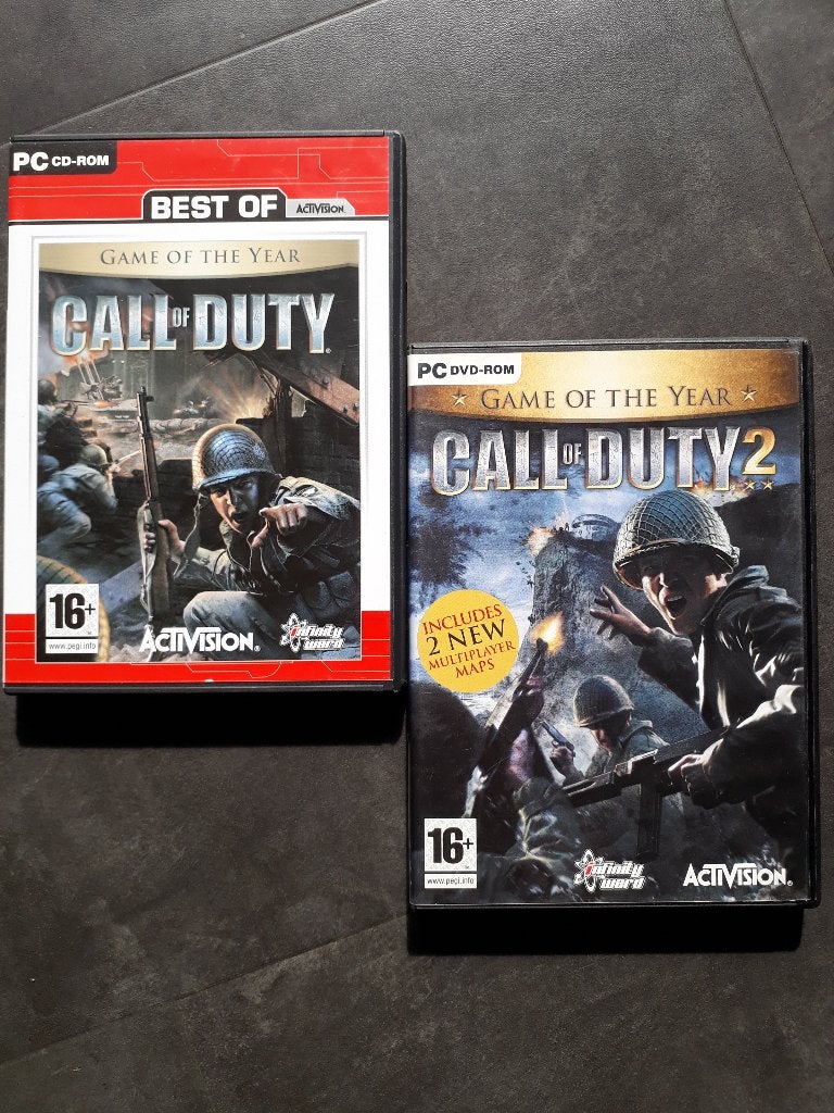 PC Set - Call of Duty 1 & 2 - Game of the Year Editie, Spelcomputers en Games, Vanaf 18 jaar, Shooter, 1 speler, Ophalen of Verzenden
