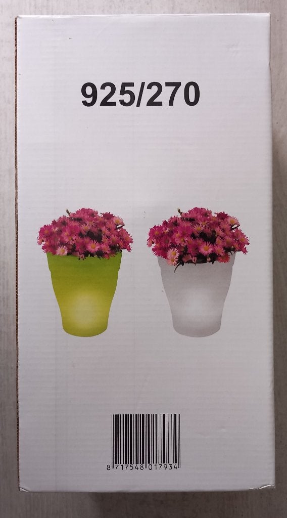 bloempotten met verlichting (d.m.v. 3x AAA batterijen), Kunststof, Rond, Ophalen of Verzenden, Binnen