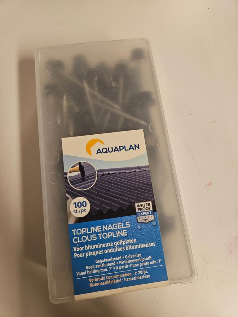 Aquaplan Topline Nagels voor bitumineuze golfplaten, Verzenden, Nieuw, 50 tot 100 mm, Spijkers