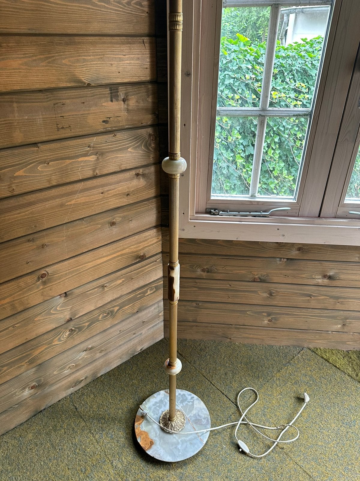 Vintage vloer lamp met marmeren voet, Ophalen, Gebruikt