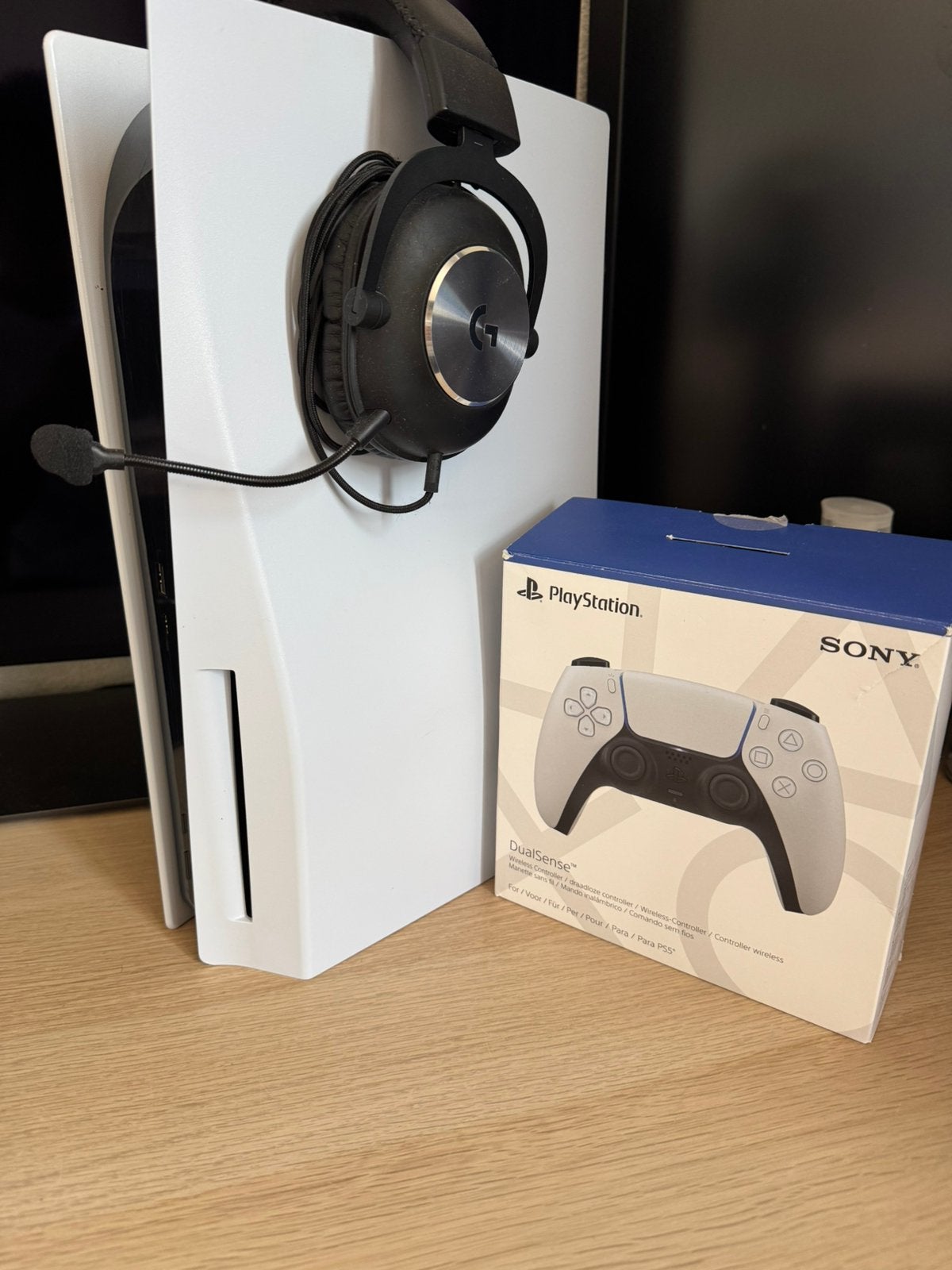 Playstation 5 Disc + Logitech Toetsenbord + G Pro X Headset, Ophalen, Zo goed als nieuw, Playstation 5
