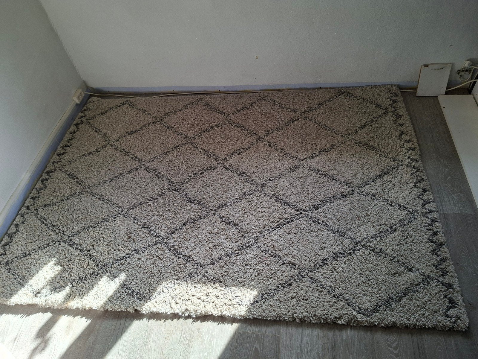 Vloerkleed 160x135 cm, Ophalen, Middel hoogpolig, 100 tot 150 cm, Beige