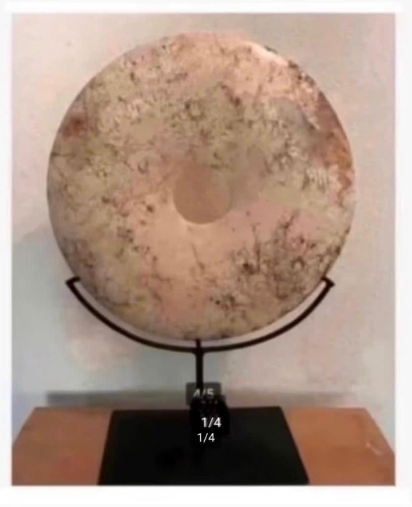 XL Woondecoratie Bi schijf Chinese Jade Object, Ophalen of Verzenden