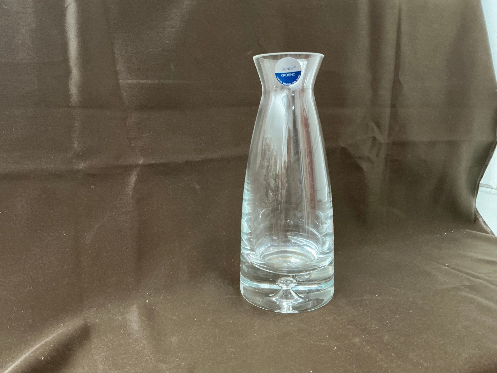 Glazen karaf/vaas van Krosno, helder glas WD-026, Ophalen of Verzenden