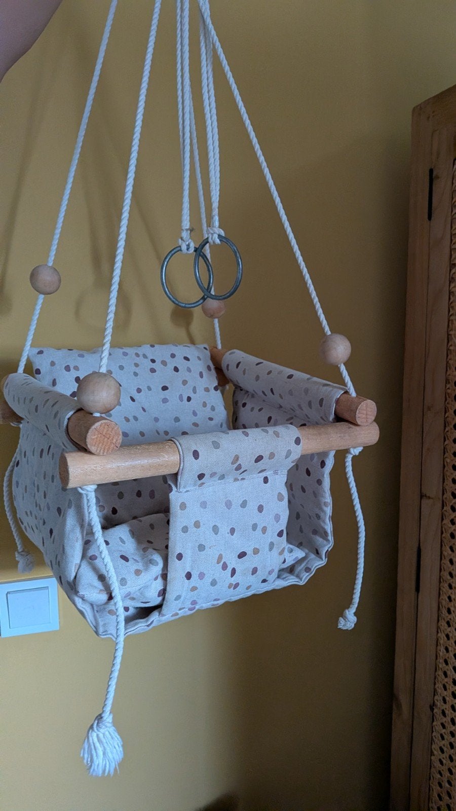 Hele leuke babyschommel Studio Abu, Ophalen of Verzenden, Gebruikt, Schommel