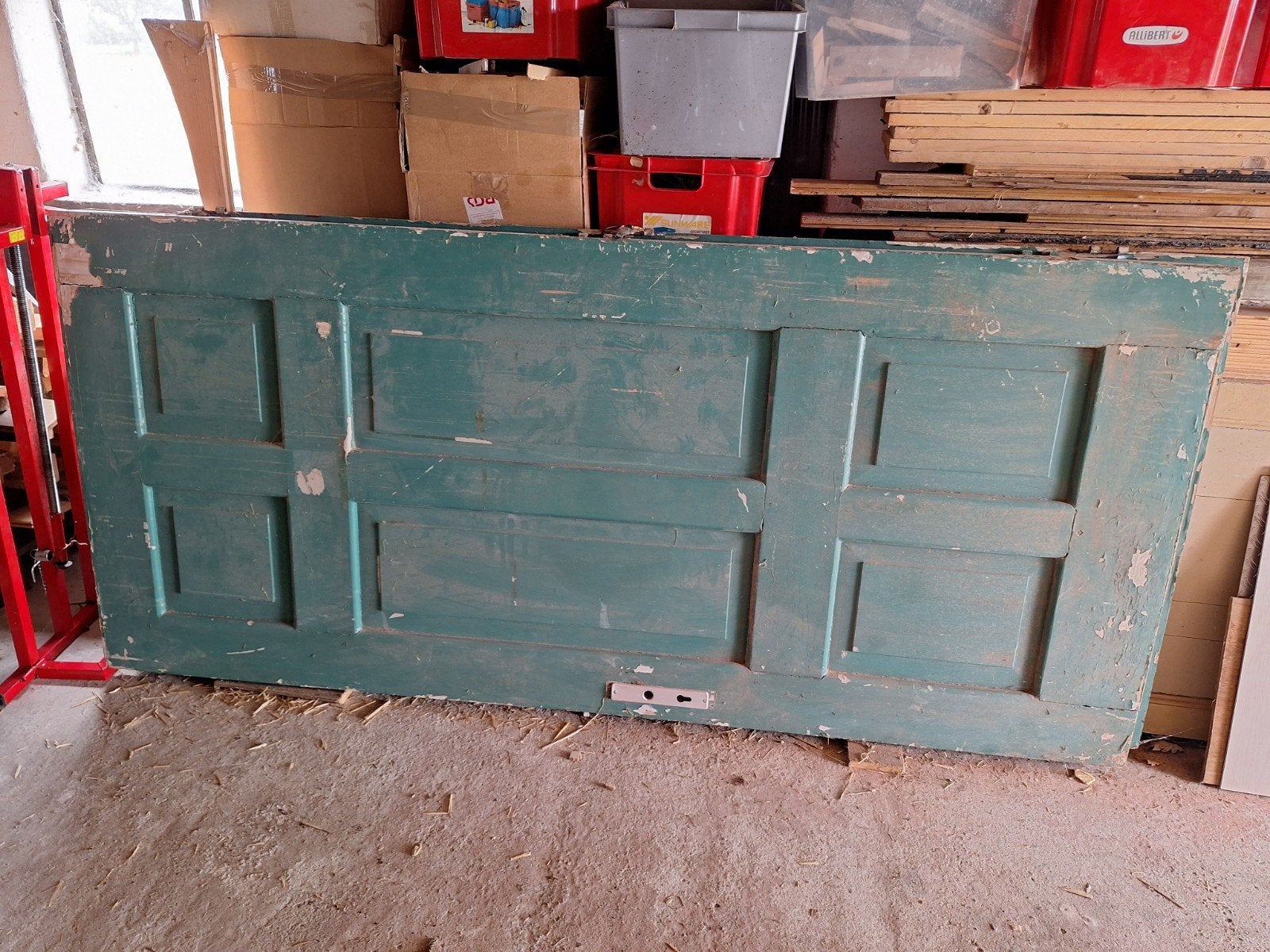 2 Oude antiek brocante deuren, jaren 30, Gebruikt, 215 cm of meer, Binnendeur, Hout
