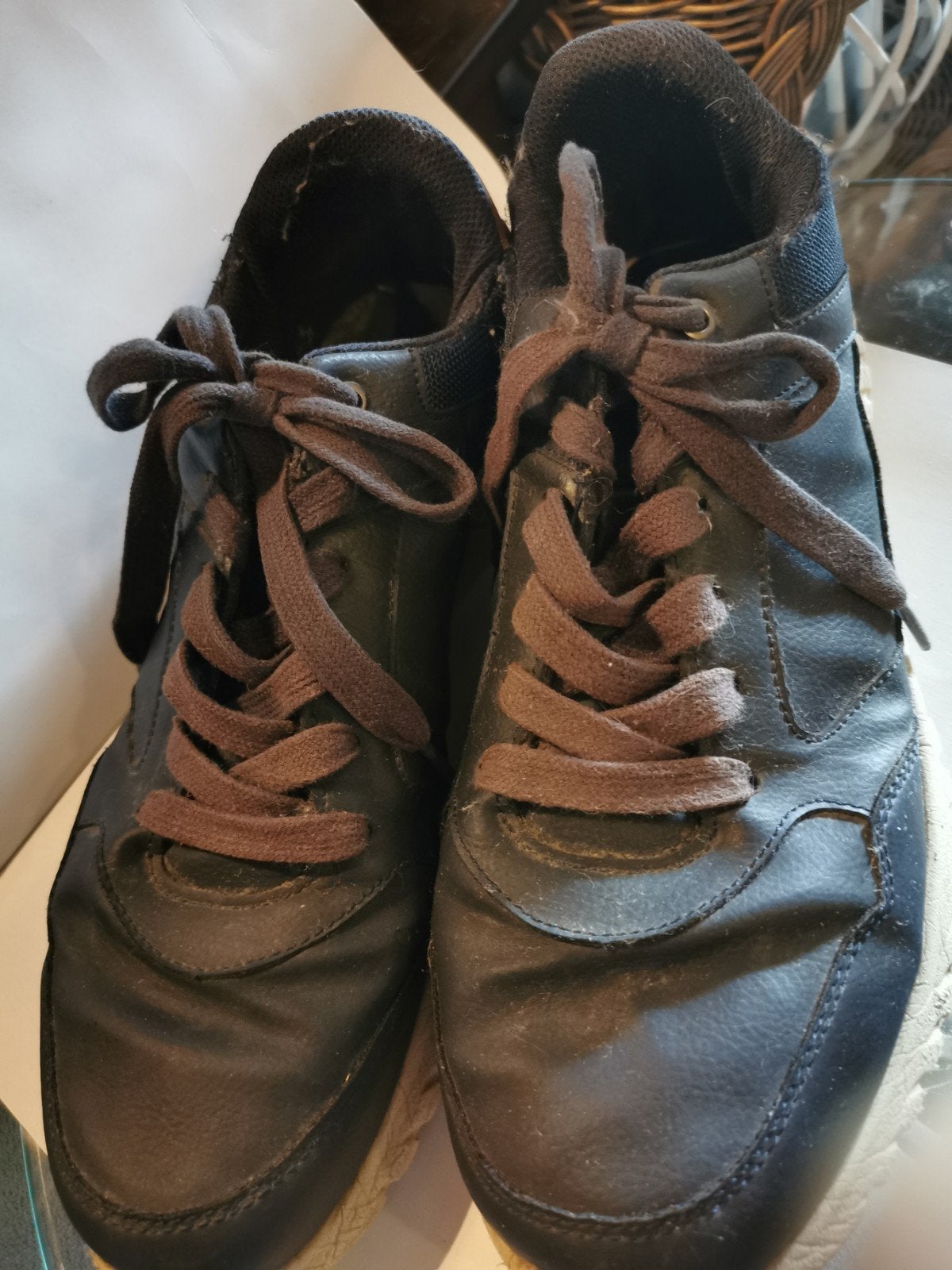 Blauwe heren schoenen maat 43, Ophalen of Verzenden, Gebruikt, Schoenen
