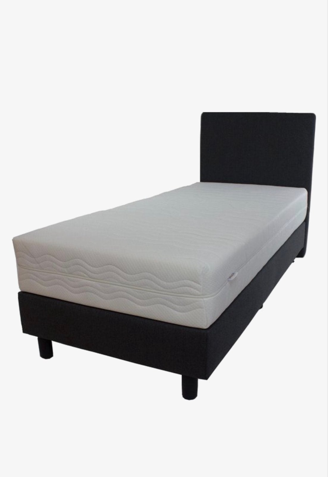 Eenpersoons boxspring met matras - Zo goed als nieuw, Huis en Inrichting, Ophalen, 90 cm, Eenpersoons, Zwart