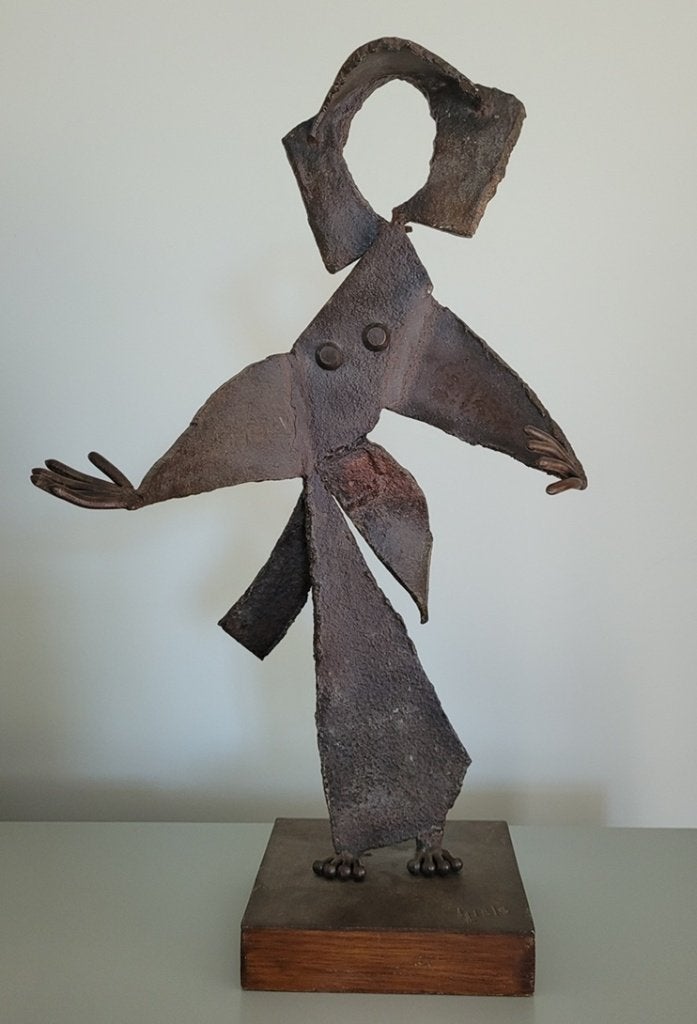 Ludo GIELS, de danseres, Antiek en Kunst, Ophalen, 50 - 100 cm, Beeld, Bruin