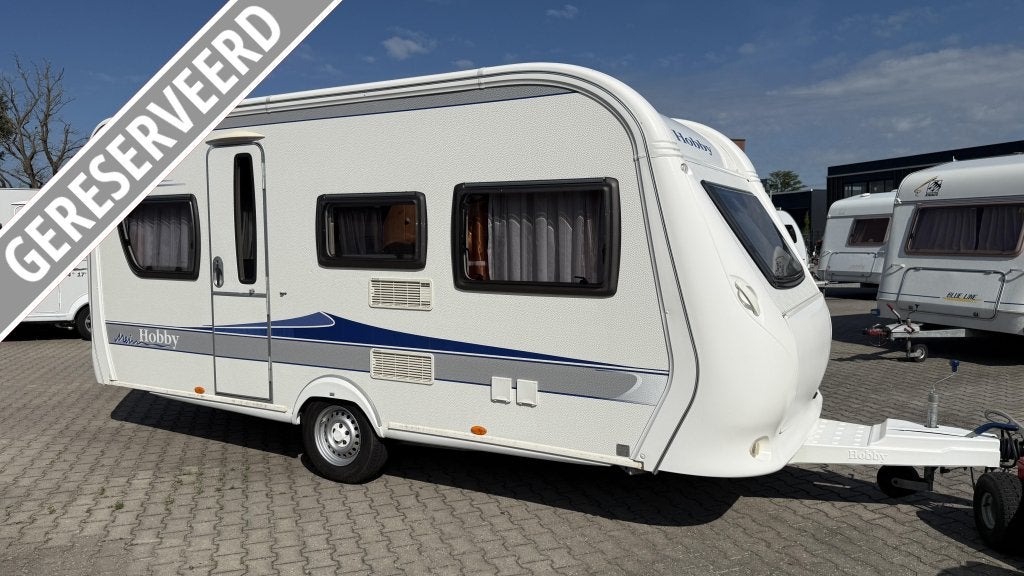 Hobby Excellent 455 UF bouwjaar 2009 met luifel, Caravans en Kamperen, Schokbreker, Rondzit, Hobby, Bedrijf