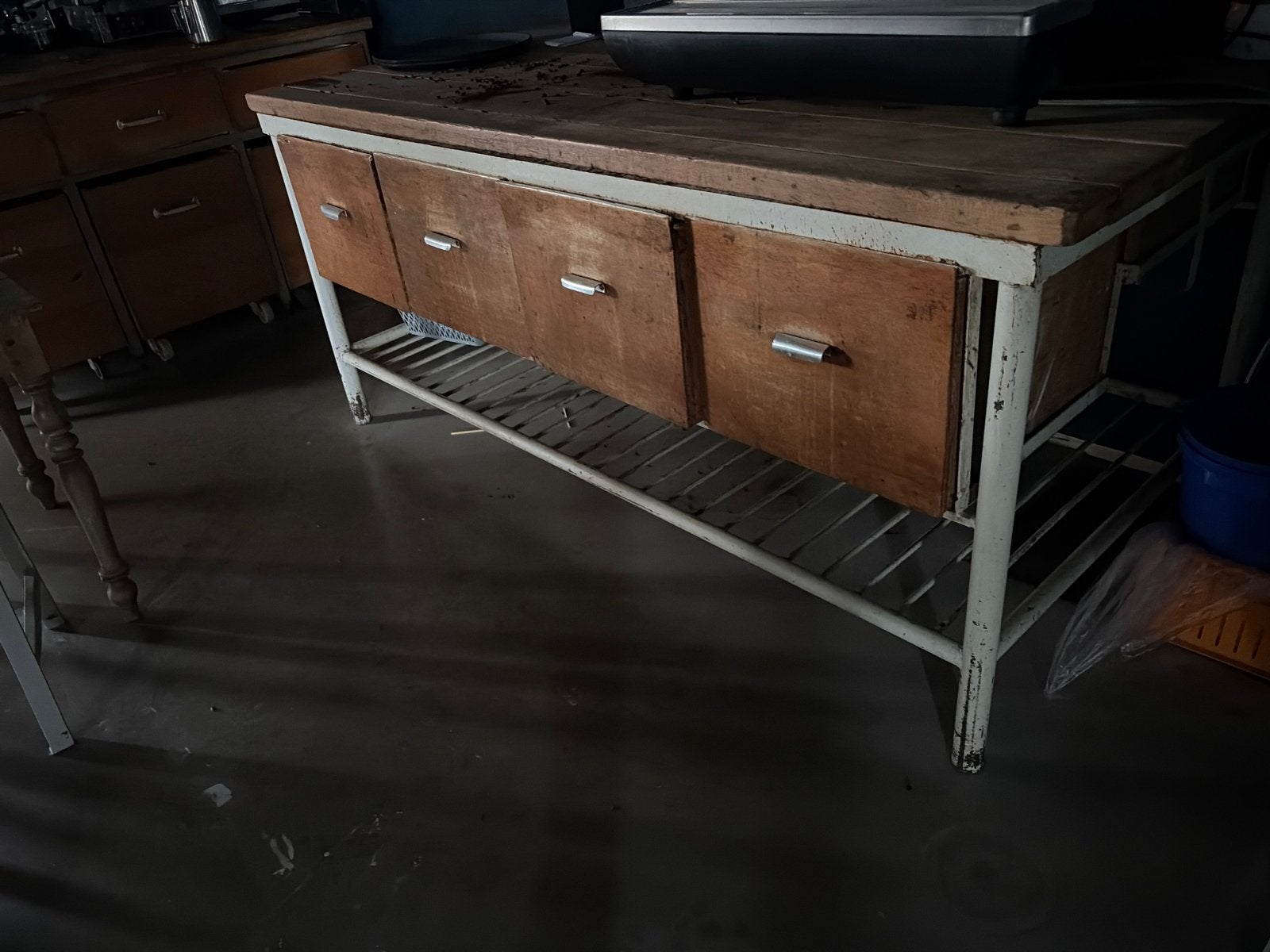 Vintage Werkbank / Dressoir met Lades, Ophalen of Verzenden
