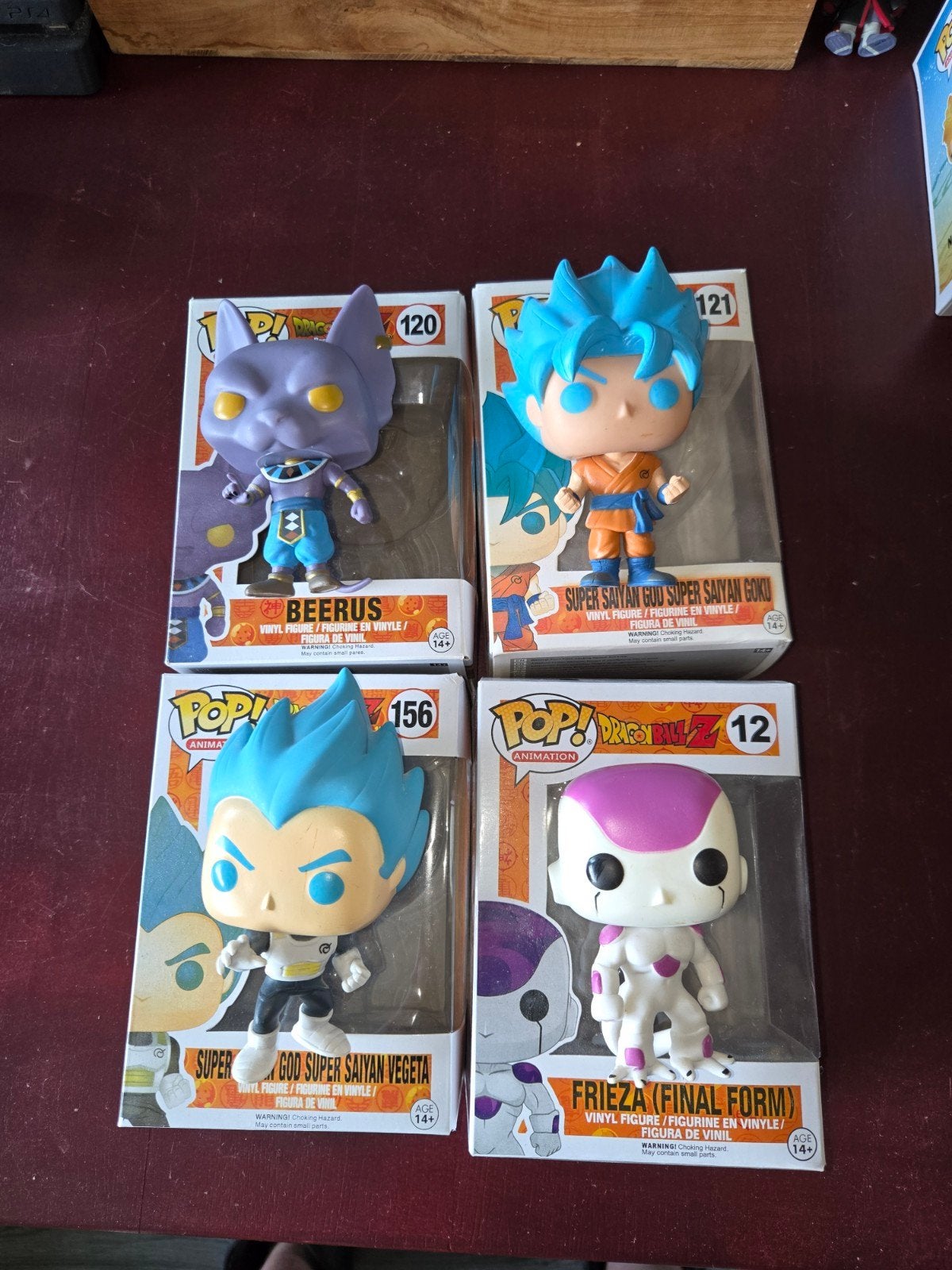 4 Dragon Ball Z Funko Pop! Figuren - Zeldzame Collectie, Ophalen, Gebruikt