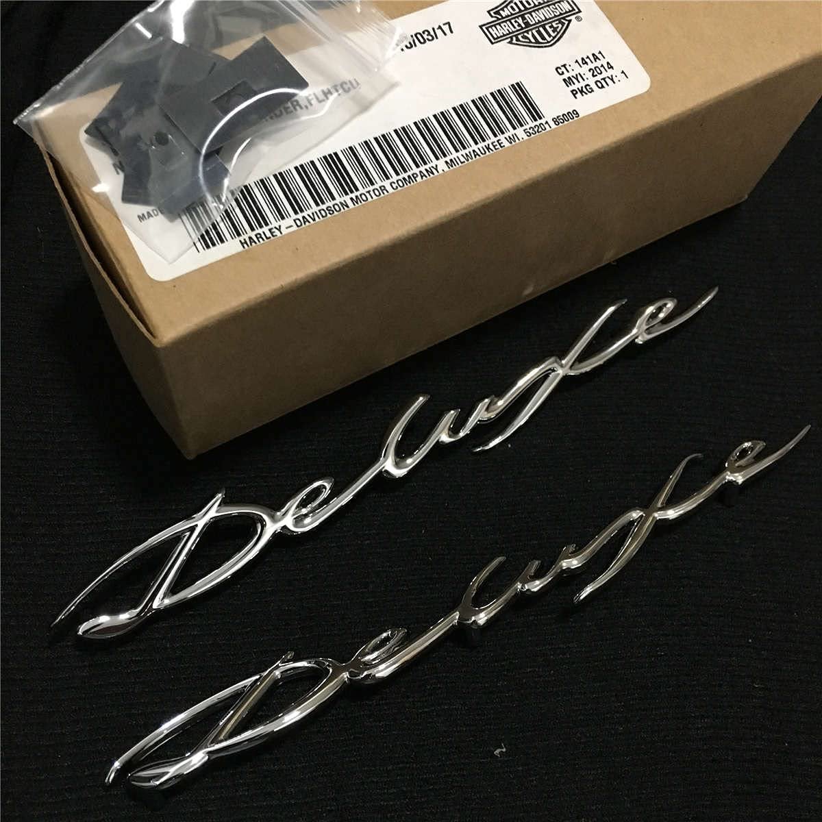 Harley davidson DELUXE spatbord logo’s origineel, Ophalen of Verzenden, Nieuw