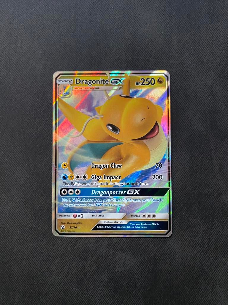 Dragonite gx promo, Ophalen of Verzenden, Nieuw, Losse kaart, Foil
