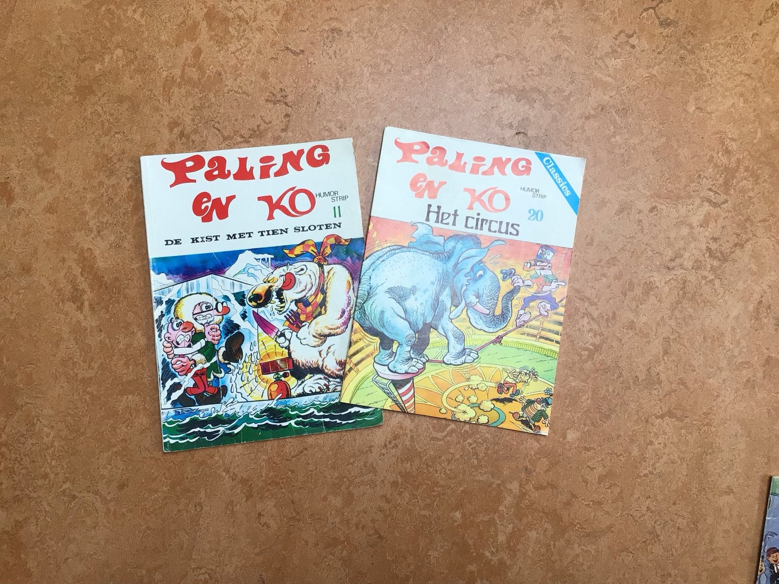 Paling en Ko - De Kist met Tien Sloten & Het Circus, Meerdere stripboeken, Ophalen of Verzenden, Gelezen