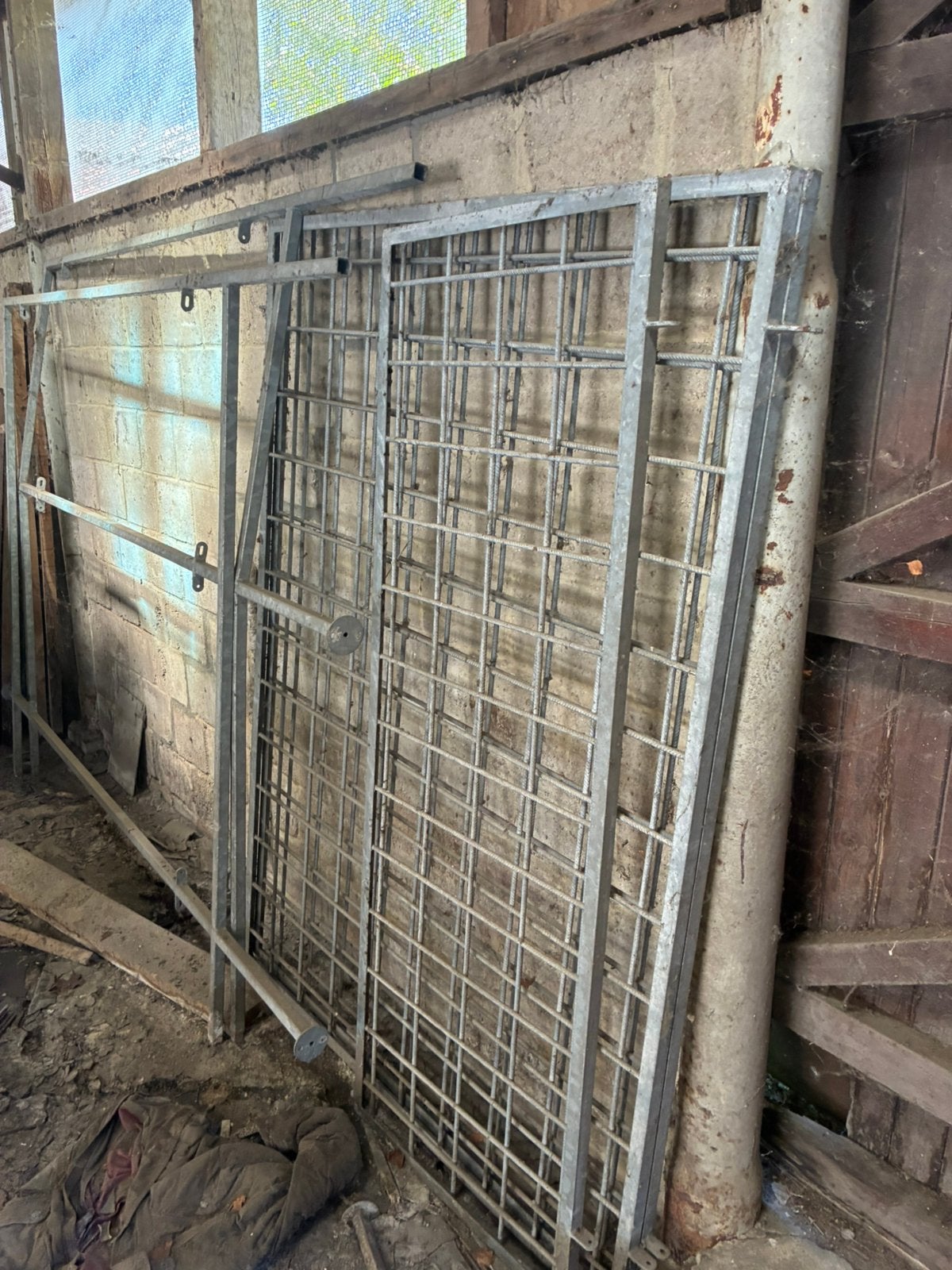 Gegalvaniseerde hekken, Tuin en Terras, Tuinhekken en Hekwerk, Ophalen of Verzenden, Zo goed als nieuw, IJzer, Spijlenhekwerk