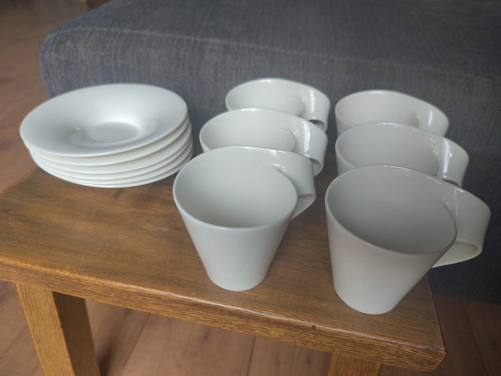 Villeroy & Boch NewWave koffiekopjes en schotels - 6 stuks, Ophalen, Zo goed als nieuw, Overige stijlen, Kop(pen) en/of Schotel(s)