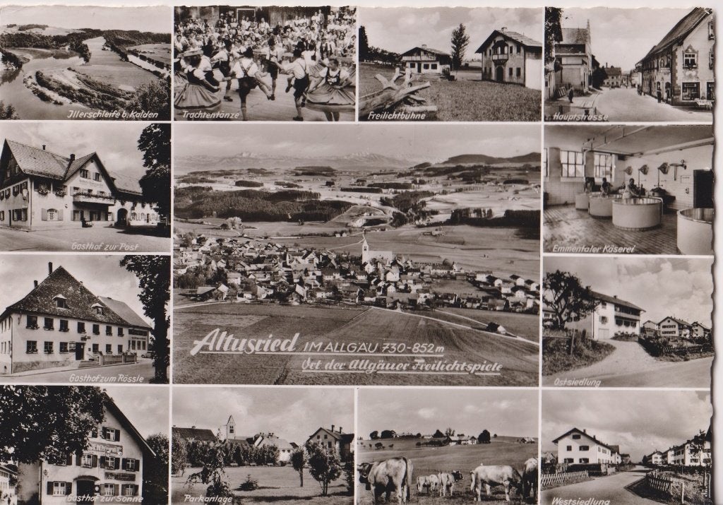 621 Ansichtkaart Altusried Allgäu - 1964 Diverse Zichten B94, Verzenden, 1960 tot 1980, Gelopen, Duitsland