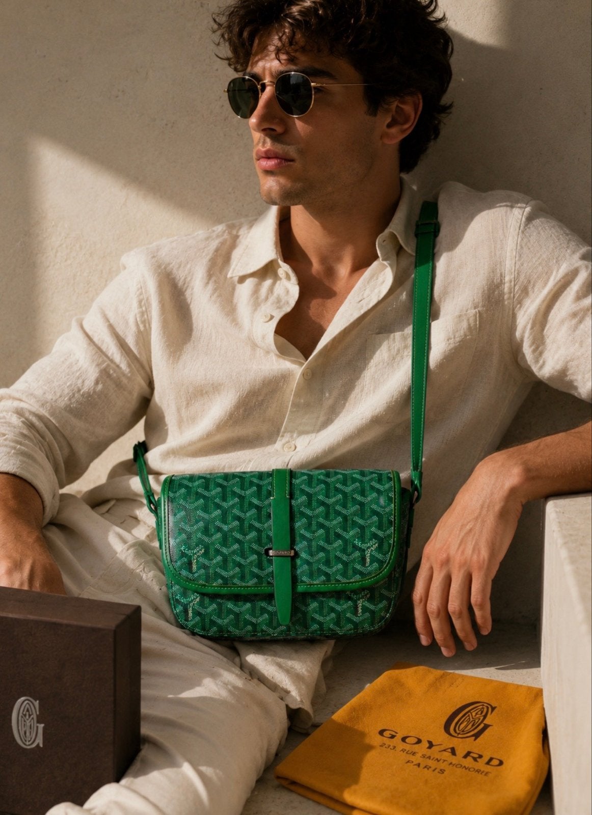 Goyard Schoudertasje Groen - Nieuw, Sieraden, Tassen en Uiterlijk, Tassen | Damestassen, Ophalen of Verzenden, Nieuw, Groen, Schoudertasje
