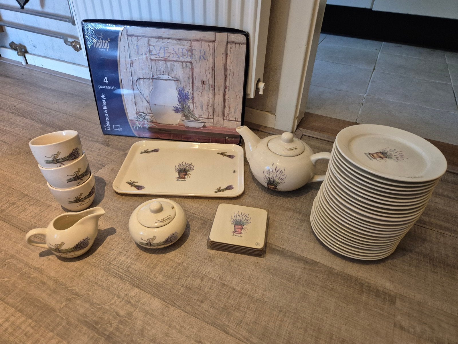 Uitgebreid Jet by Ter Steege thee-/gebak servies, Ophalen, Keramiek, Landelijk/Boerenbont, Zo goed als nieuw