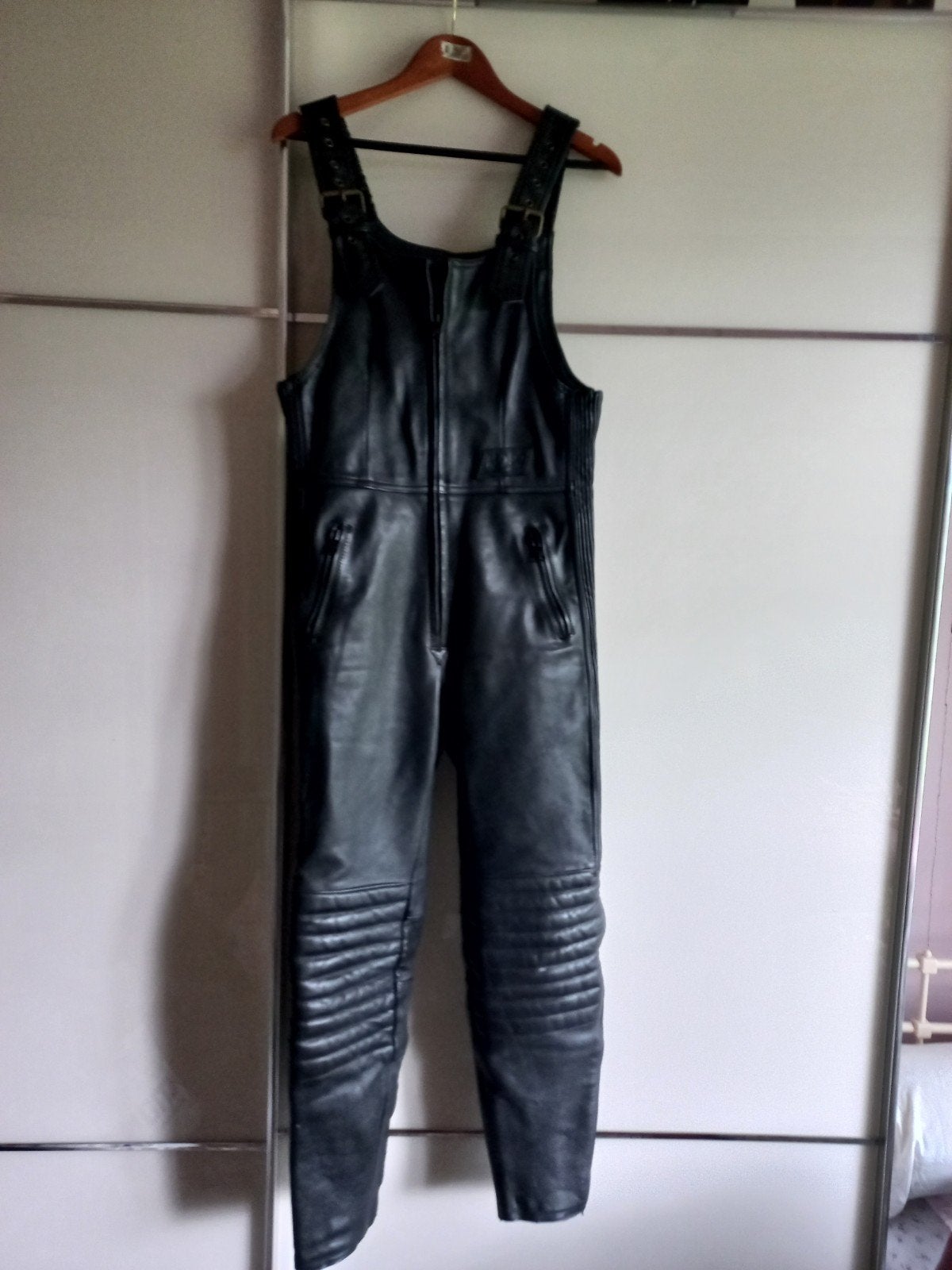 leren vintage zgan motor rijkleding salopette dames maat M b, Ophalen of Verzenden, Tweedehands, Combipak