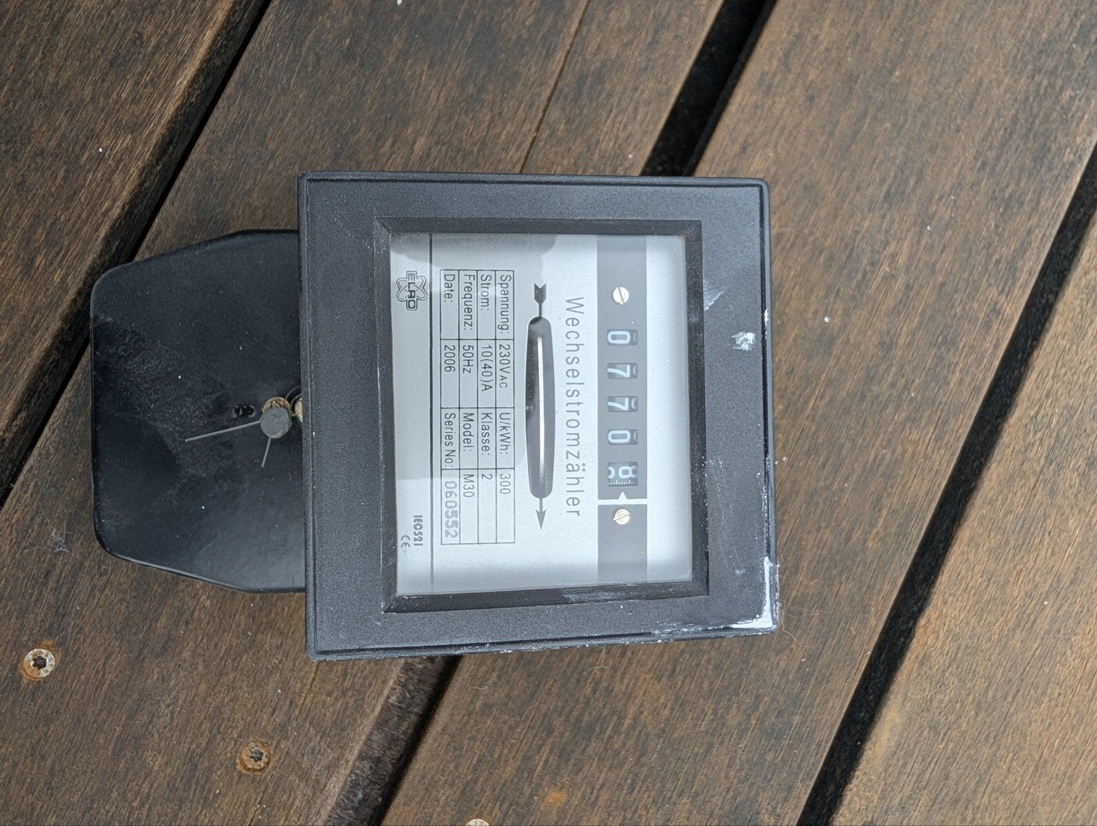 analoge electeiciteitsmeter, Ophalen of Verzenden, Zo goed als nieuw, Kabel of Snoer