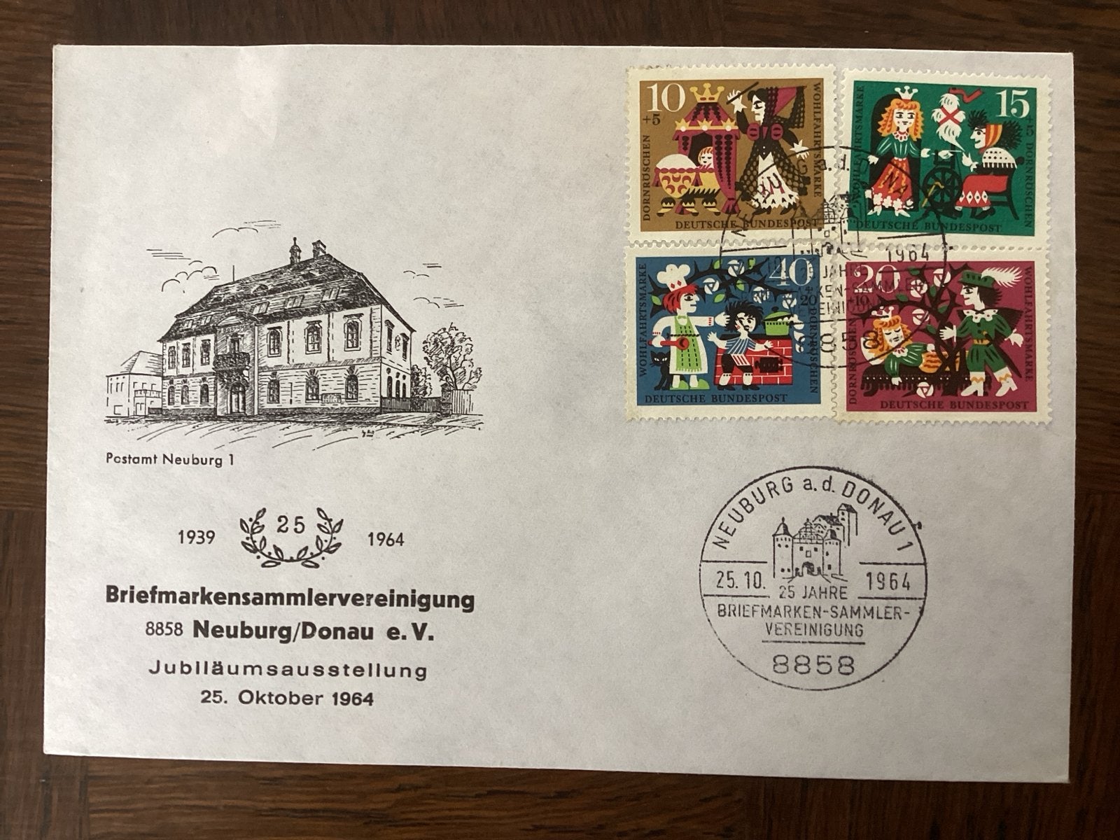 Duitse Eerste Dag Envelop 1964 - Sprookjes Postzegels, Ophalen of Verzenden, BRD, Gestempeld