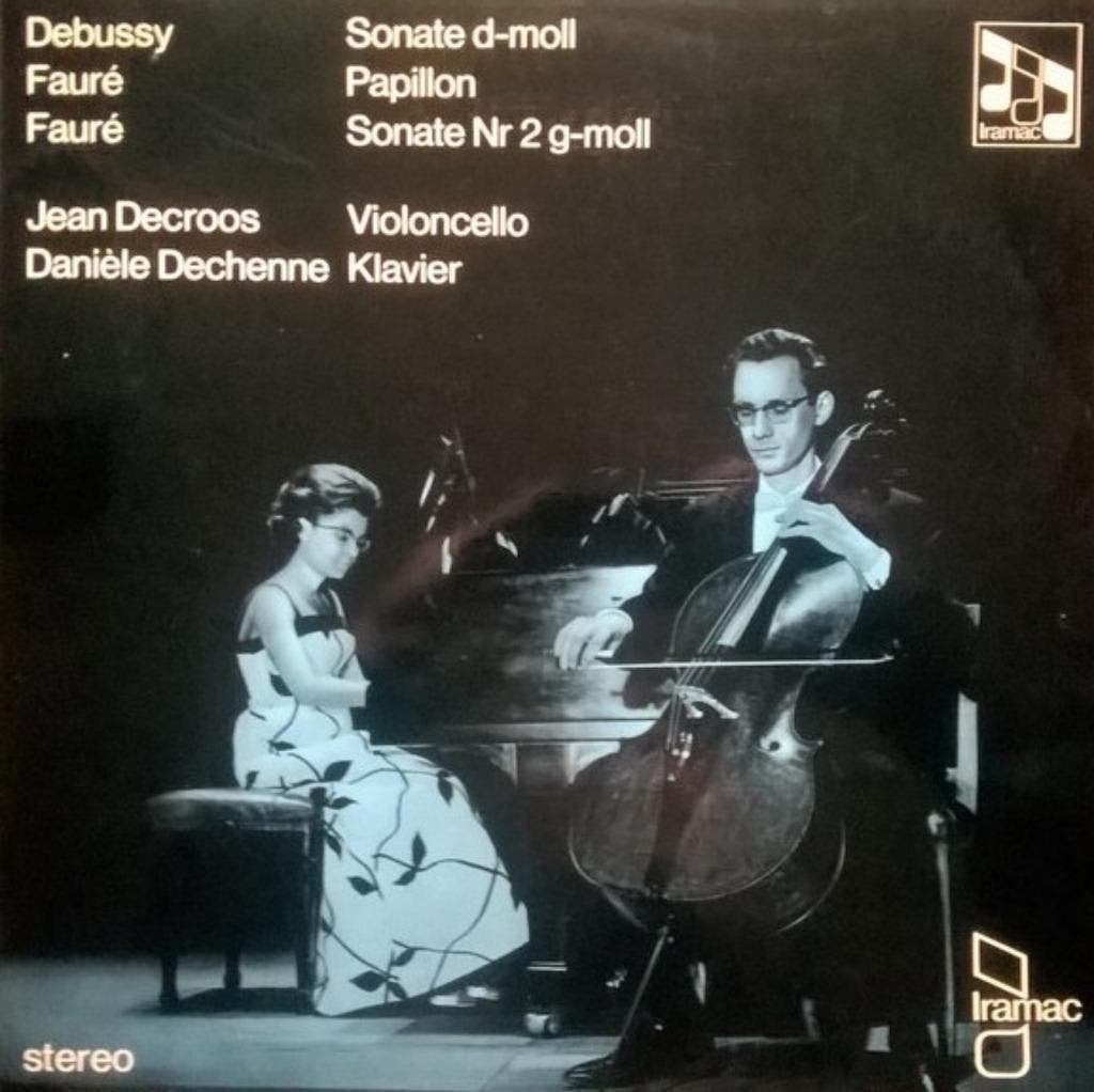 Jean Decroos-Daniele Dechenne -Debussy-Fauré-Sonata, Kamermuziek, Ophalen of Verzenden, Zo goed als nieuw, 12 inch