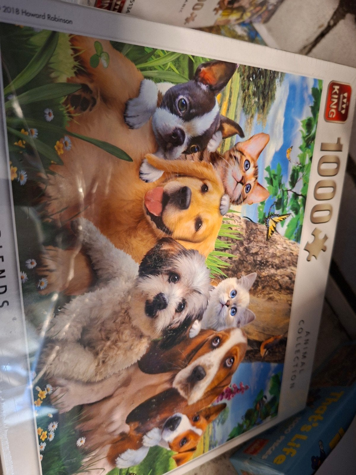 King Legpuzzel Dieren Vrienden 1000 Stukjes, Ophalen of Verzenden, 500 t/m 1500 stukjes, Nieuw, Legpuzzel