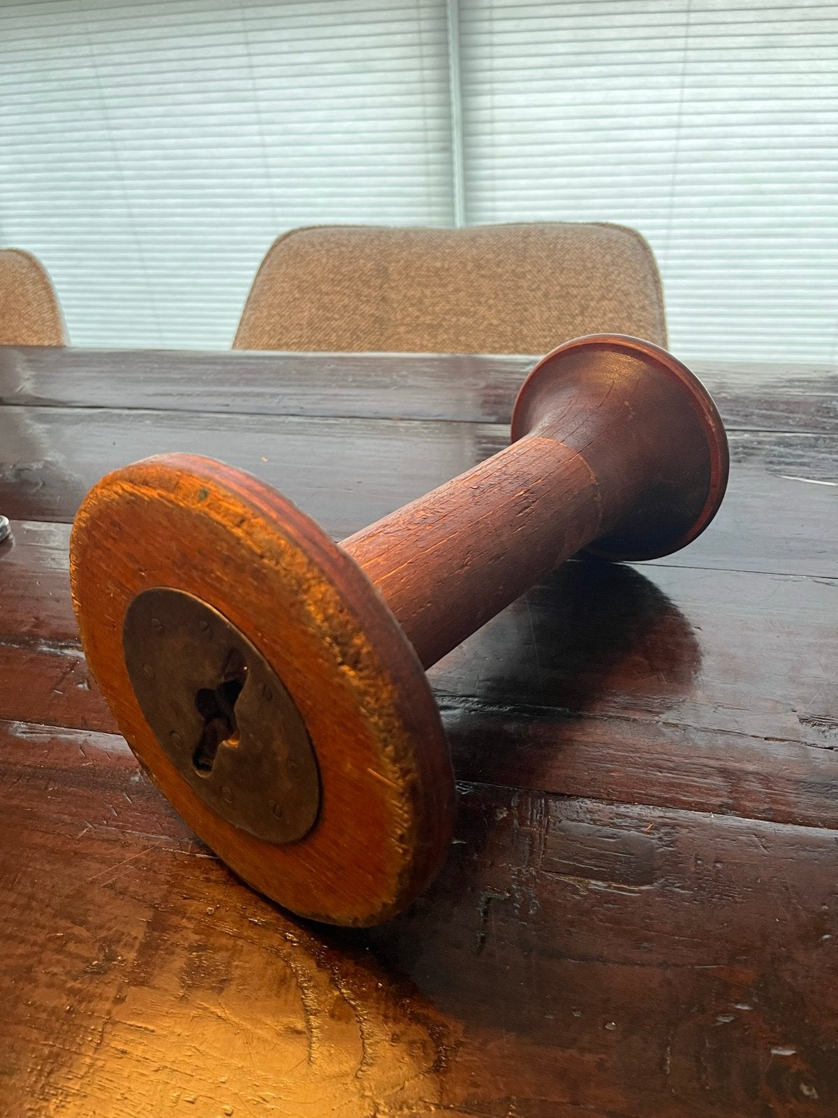 Vintage houten spoel/klos - Decoratief object, Ophalen of Verzenden